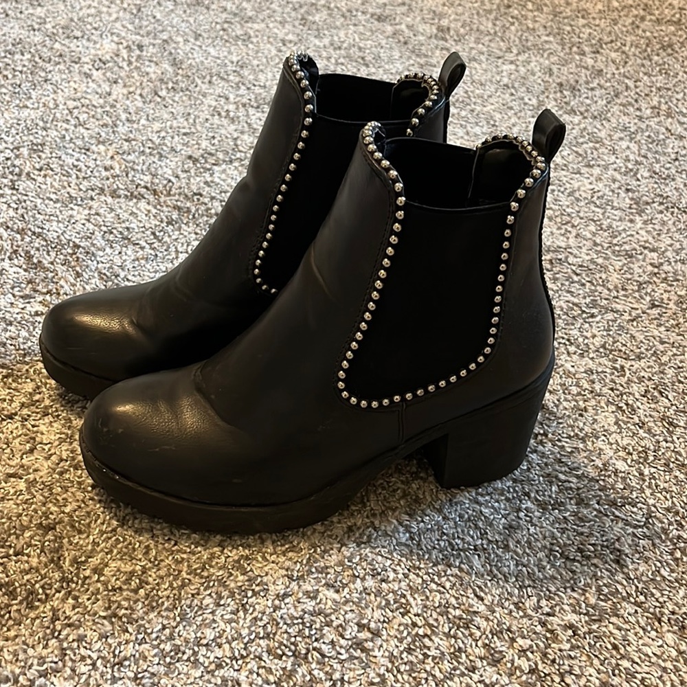 Nasty Gal Studded Heel Boots